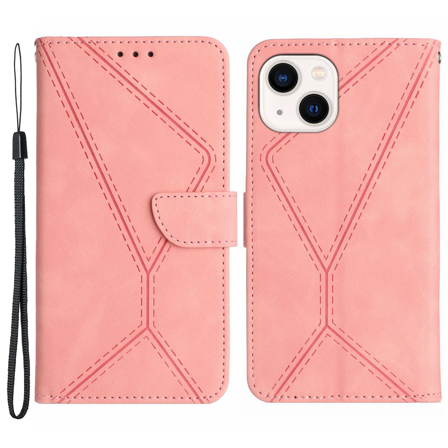 HT05 Wallet Cover for iPhone 14 Skin-touch Full Protection Phone Case PU Leather Shell HT05 Wallet Cover for iPhone 14 Skin-touch Full Protection Phone Case PU Leather Shell
